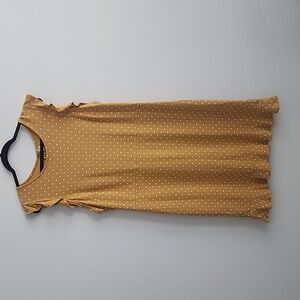 Yellow, Polka dot peplum dress